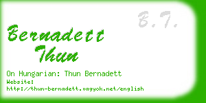 bernadett thun business card